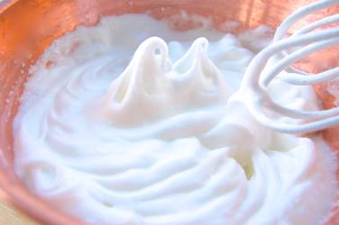 whipping egg whites in a blender