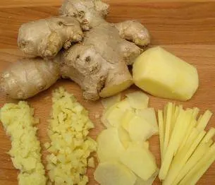 how to cut fresh ginger root