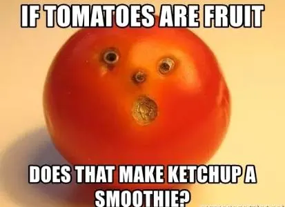if tomatoes are a fruit does that make ketchup a smoothie
