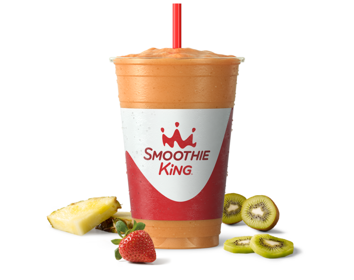 pineapple surf smoothie in a Smoothie King cup.