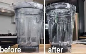 cleaning cloudy vitamix container