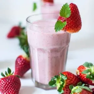 strawberry mint ninja milkshake