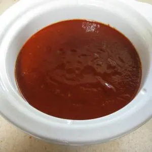 making bbq sauce in a blender