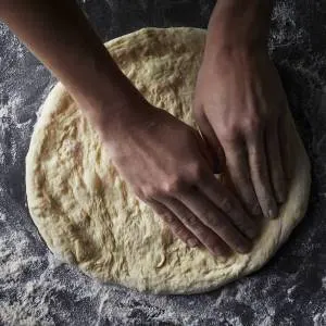 pizza dough in a vitamix